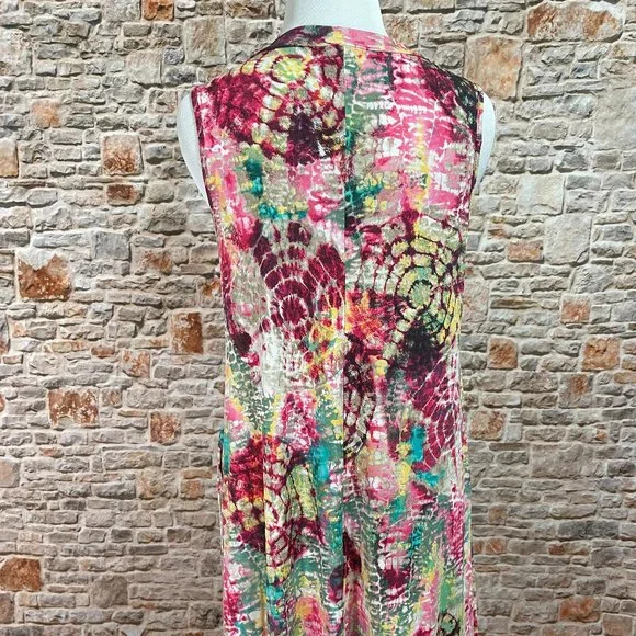 NWT Tie Dye Sleeveless Swing Dress - Picture 8 of 9